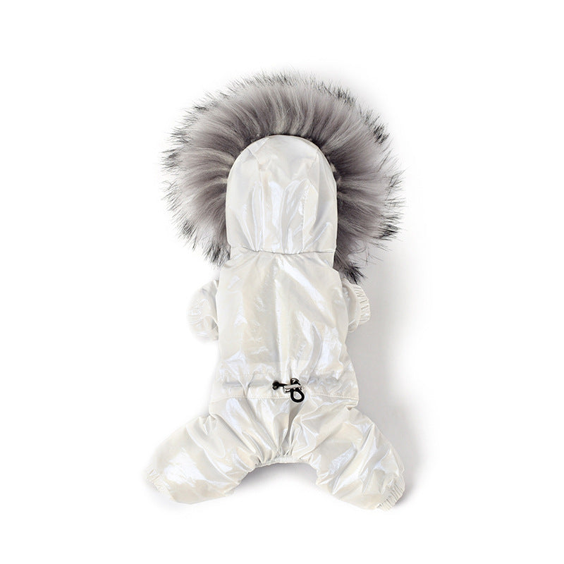 Macacão Térmico Premium com Capuz & Pelo – Casaco Impermeável Inverno Pet