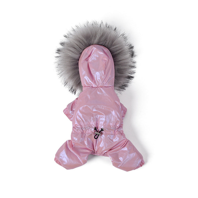 Macacão Térmico Premium com Capuz & Pelo – Casaco Impermeável Inverno Pet