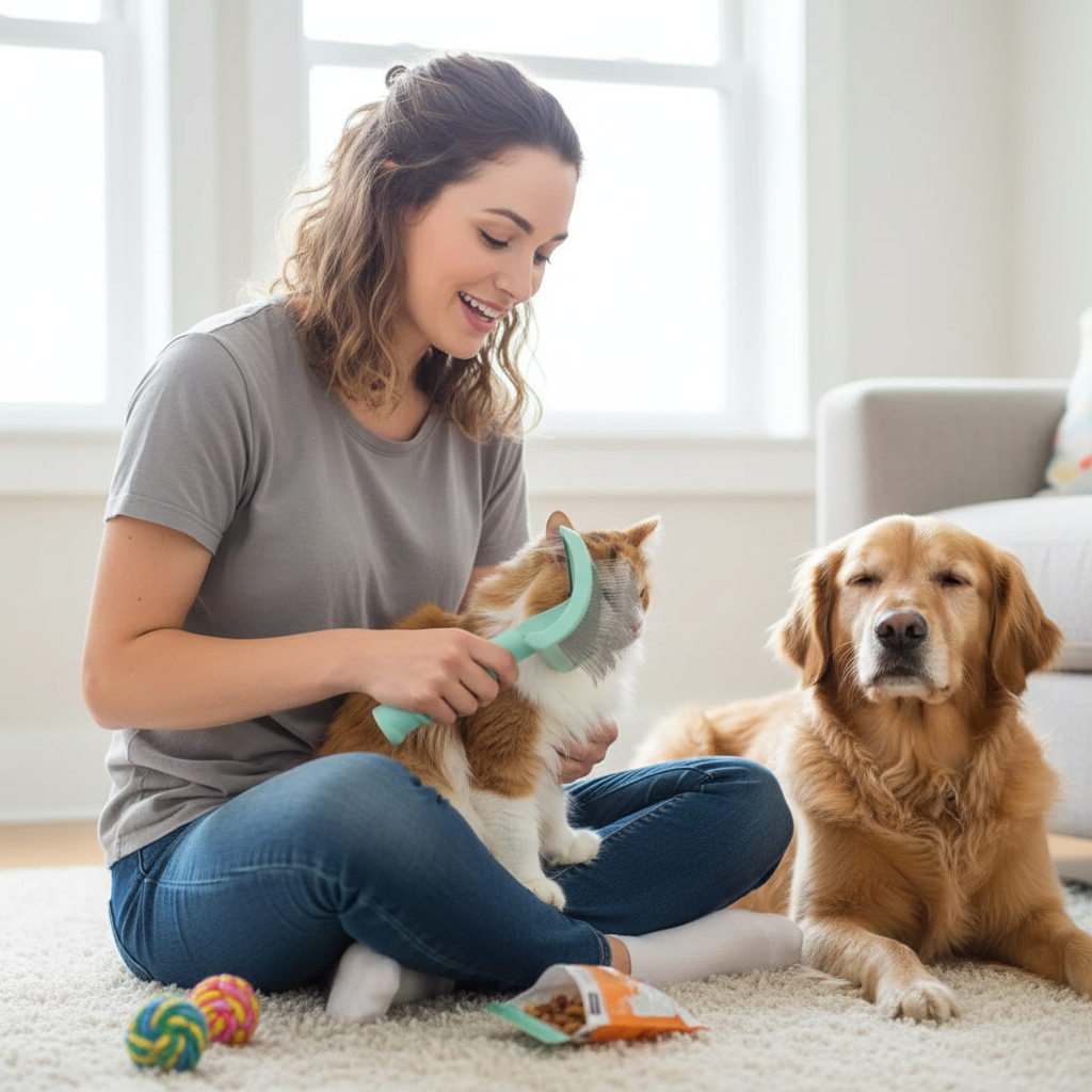 Escova Profissional Anti-Nós para Cães – Remove Pelos Sem Dor