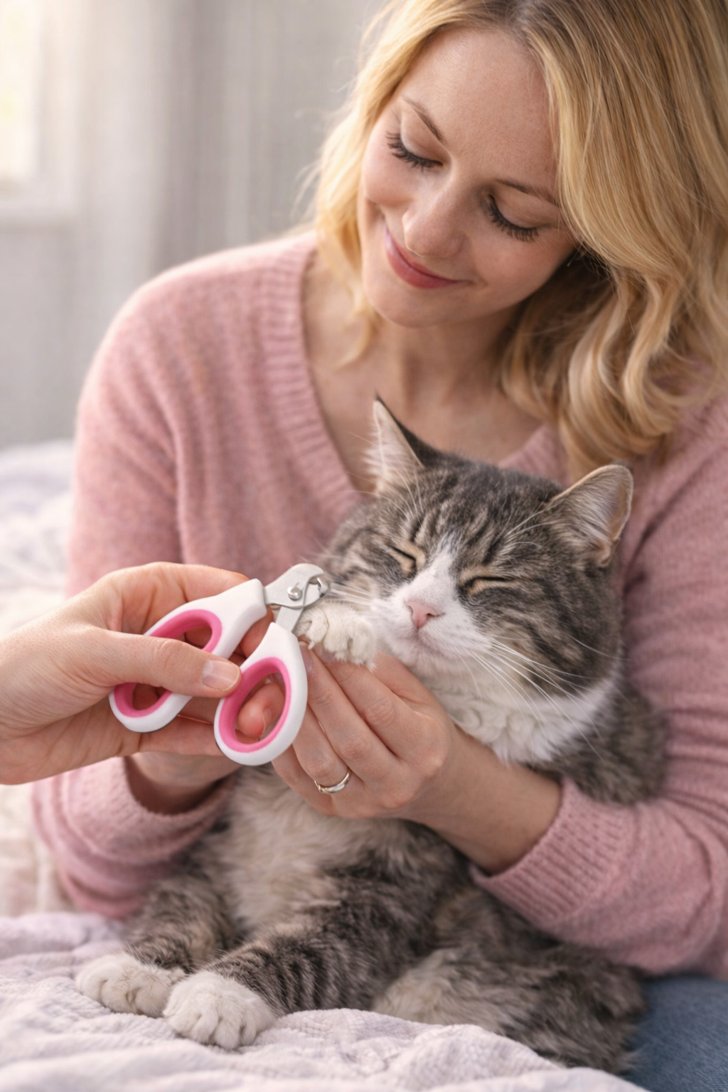 Cortador de Unhas de Precisão para Gatos e Pets Pequenos – Aço Inoxidável com Proteção de Segurança