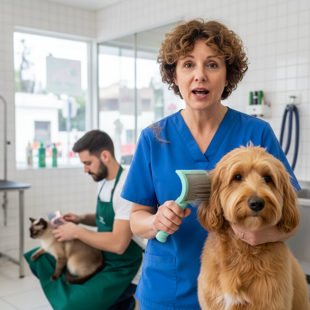 Escova Profissional Anti-Nós para Cães – Remove Pelos Sem Dor