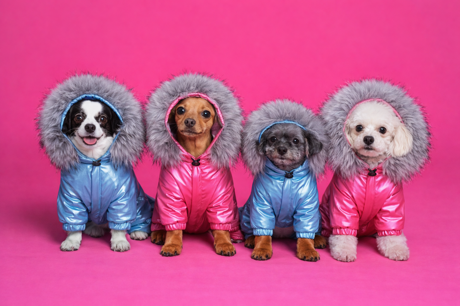 Macacão Térmico Premium com Capuz & Pelo – Casaco Impermeável Inverno Pet