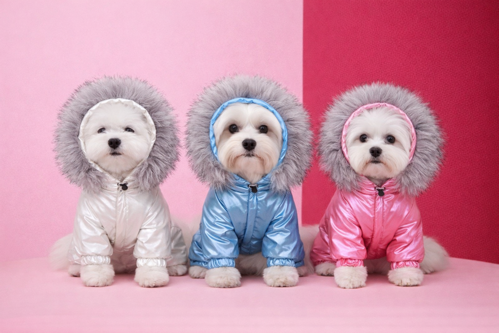 Macacão Térmico Premium com Capuz & Pelo – Casaco Impermeável Inverno Pet