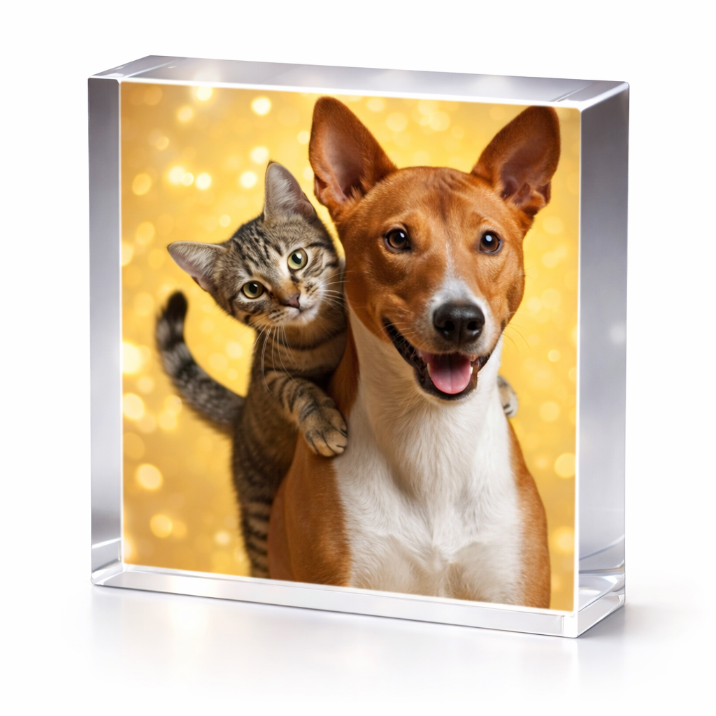PetMemory™ – Porta-Retrato Acrílico 3D Personalizado do Seu Pet