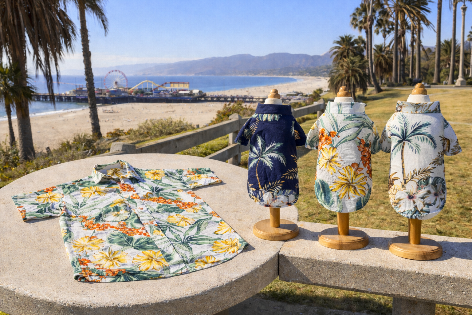 Kit Tropical Match – Camisa Praia Pai & Pet