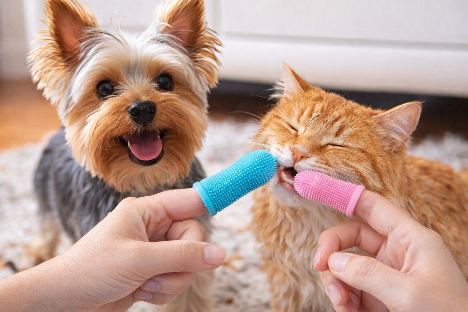Dog Super Soft Finger Toothbrush – Escova Dental de Dedo em Silicone para Pets