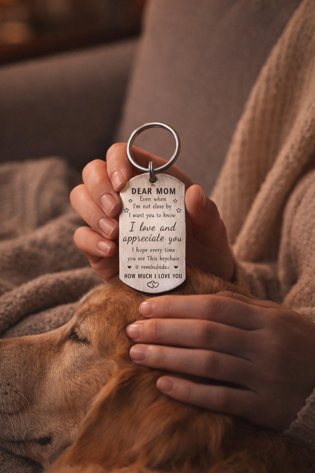 LoveTag™ Dog Mom & Dog Dad – Pingente de Amor em Aço Inoxidável