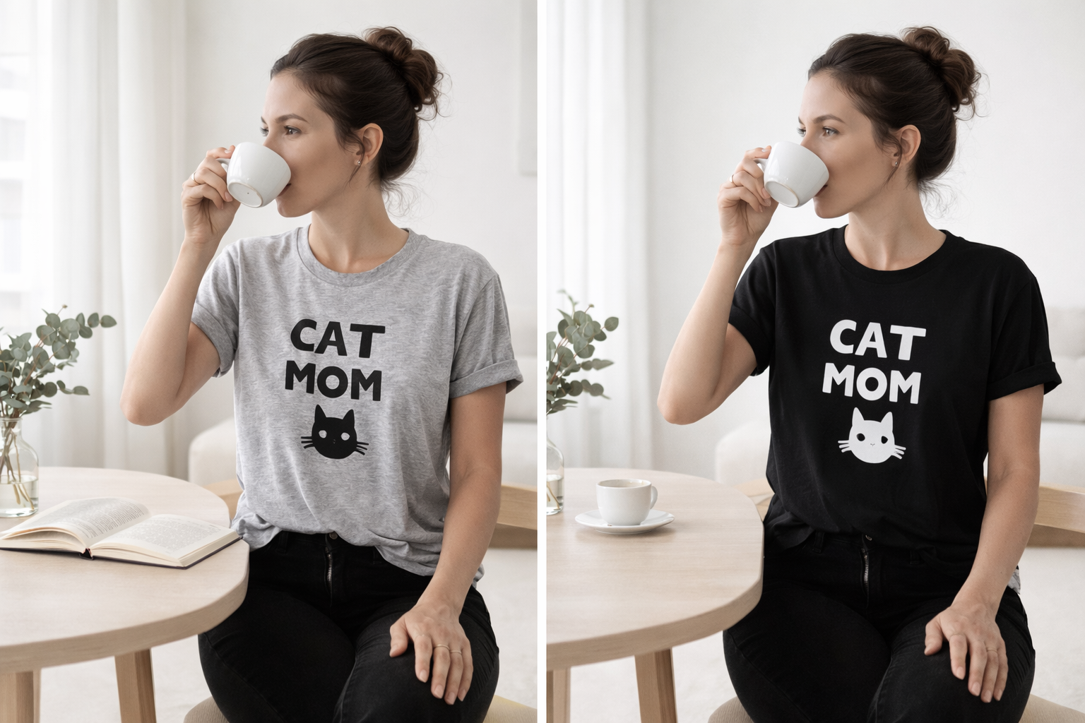 Cat Mom Signature Tee™ – Amor que Mia Alto