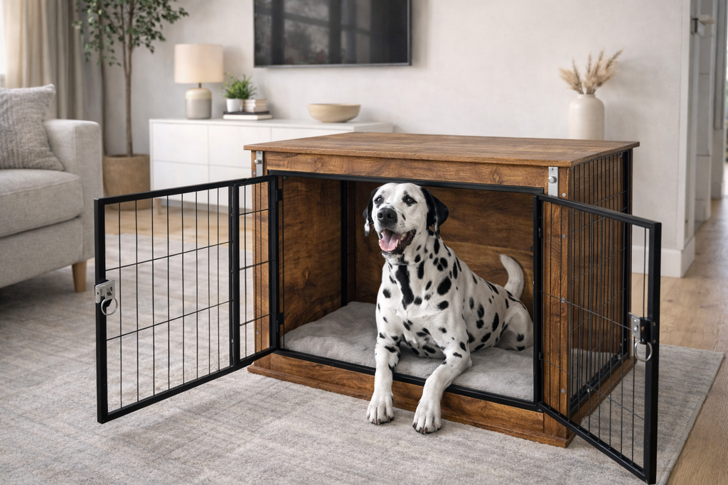 RoyalDen™ 39” – Canil Móvel Premium 2 em 1 para Cães Grandes