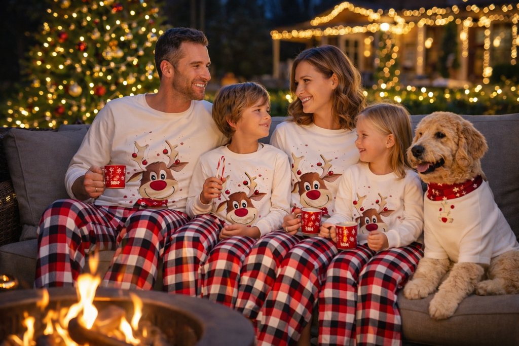 Noite Mágica – Pijama Natalino Família & Pet