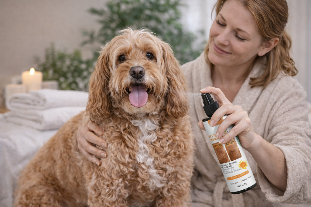 Spray Suavizante Hidratante para Pelos de Pets – Maciez, Brilho e Zero Nós em Segundos