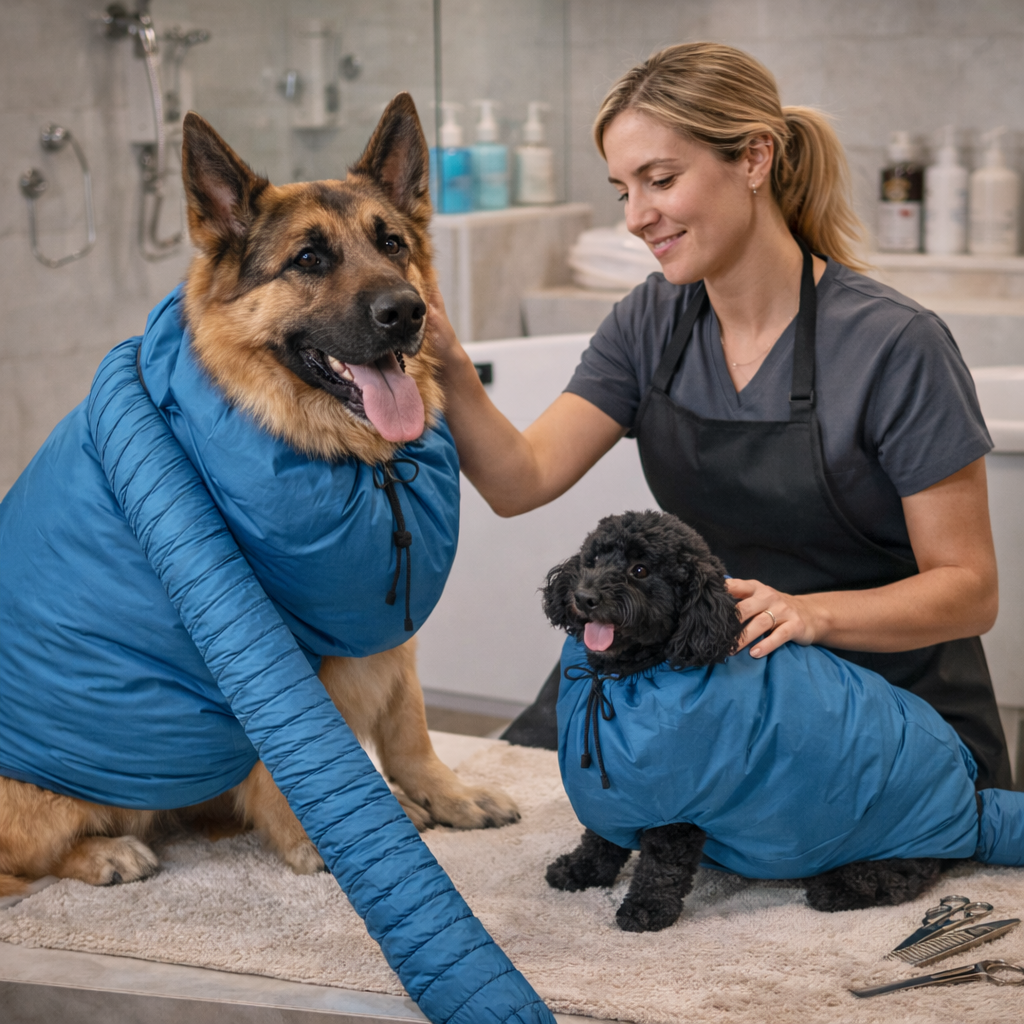 AirFlow™ Pet Dry Bag – Bolsa Profissional de Secagem para Cães com Revestimento Térmico