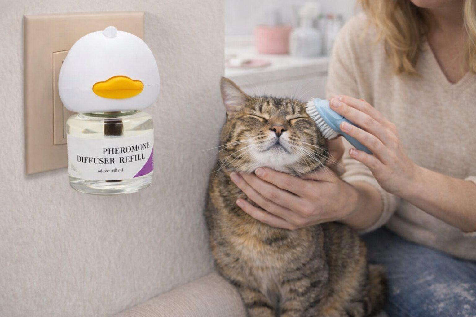 Difusor Calmante de Feromônio para Gatos – Paz, Conforto e Bem-Estar Diário