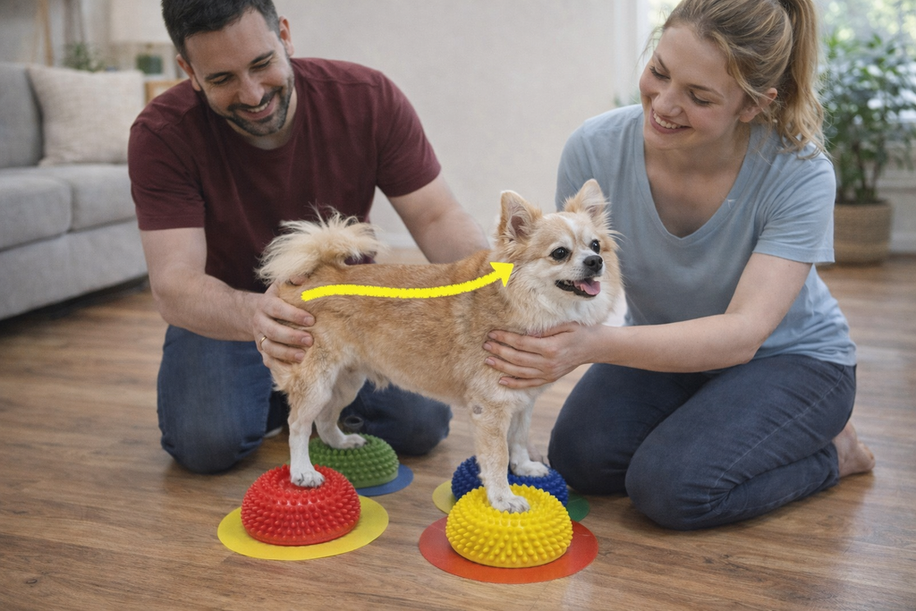 Almofada de Reabilitação e Equilíbrio Canino – Treino Neuromotor e Força Muscular