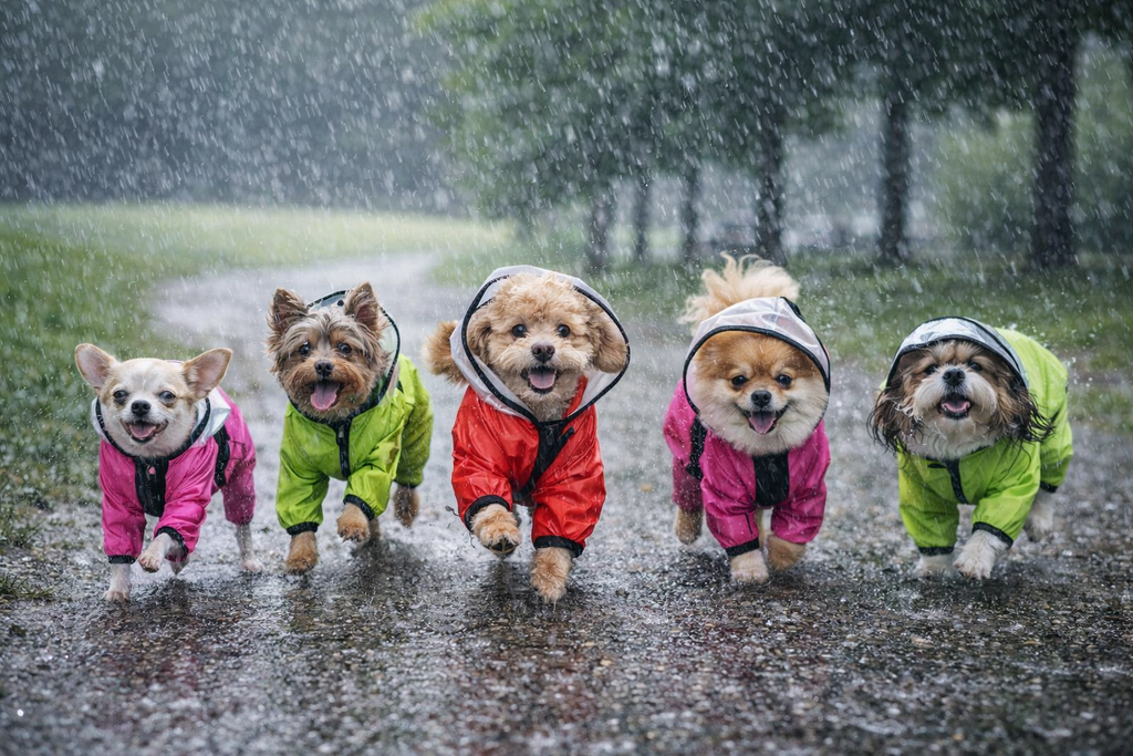 Capa de Chuva Impermeável para Cães – Leve, Confortável e Proteção Total