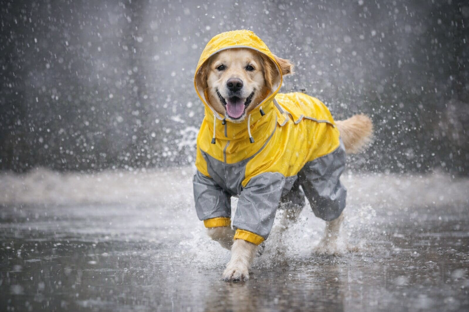 Capa de Chuva Impermeável para Cães Médio e Grande Porte