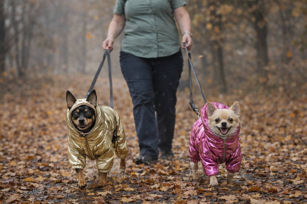 Macacão Impermeável para Cães Pequeno e Médio Porte – Quente, Confortável e à Prova de Chuva