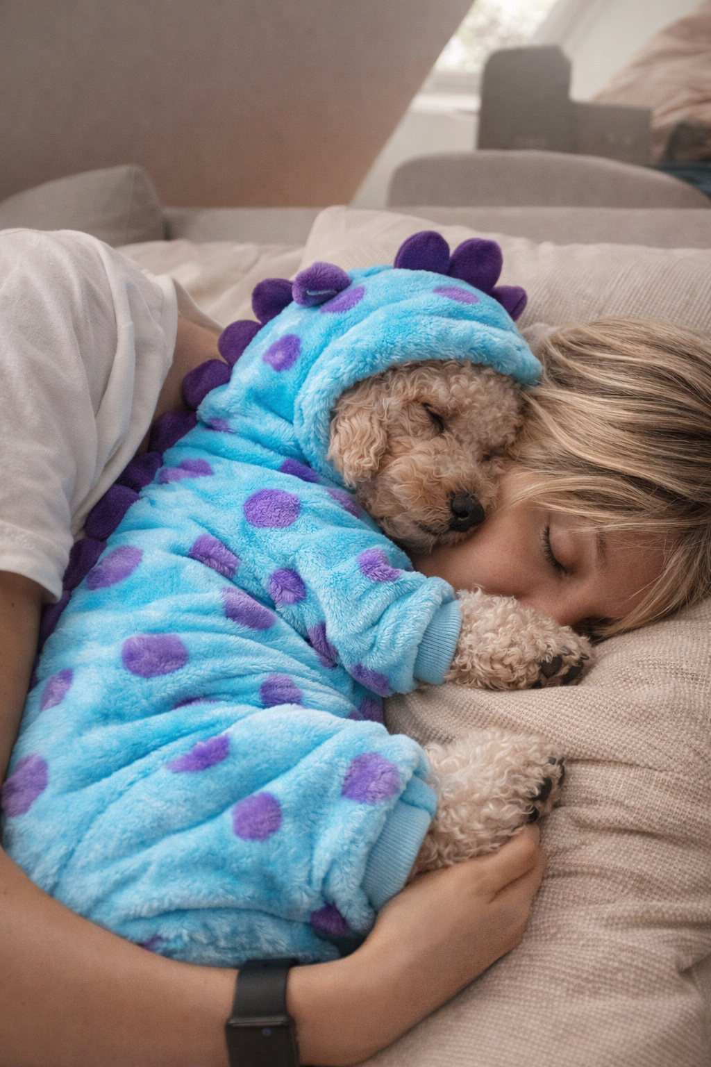 Moletom Pijama Pet com Capuz Dinossauro – Quentinho para Inverno