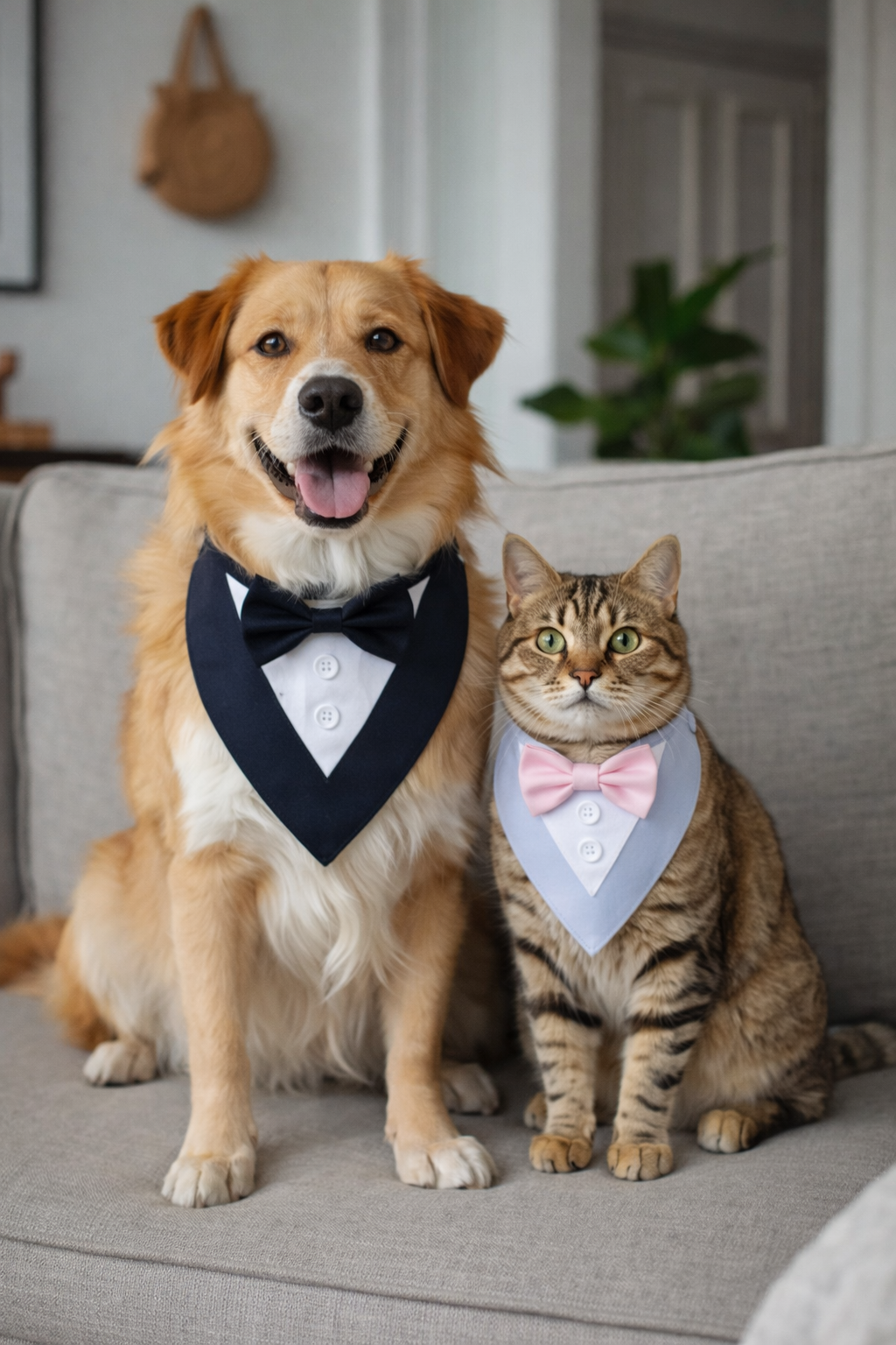 Bandana Smoking para Cães – Gravata Borboleta Elegante