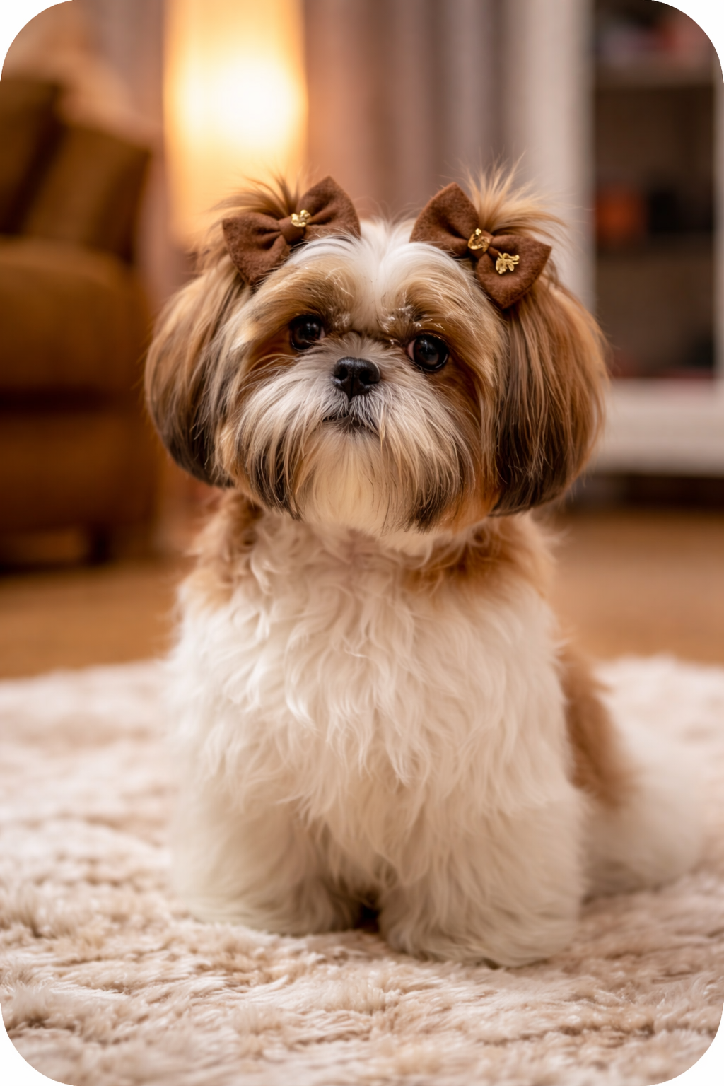 Kit 10 Laços Pet Handmade – Elegância Marrom Premium