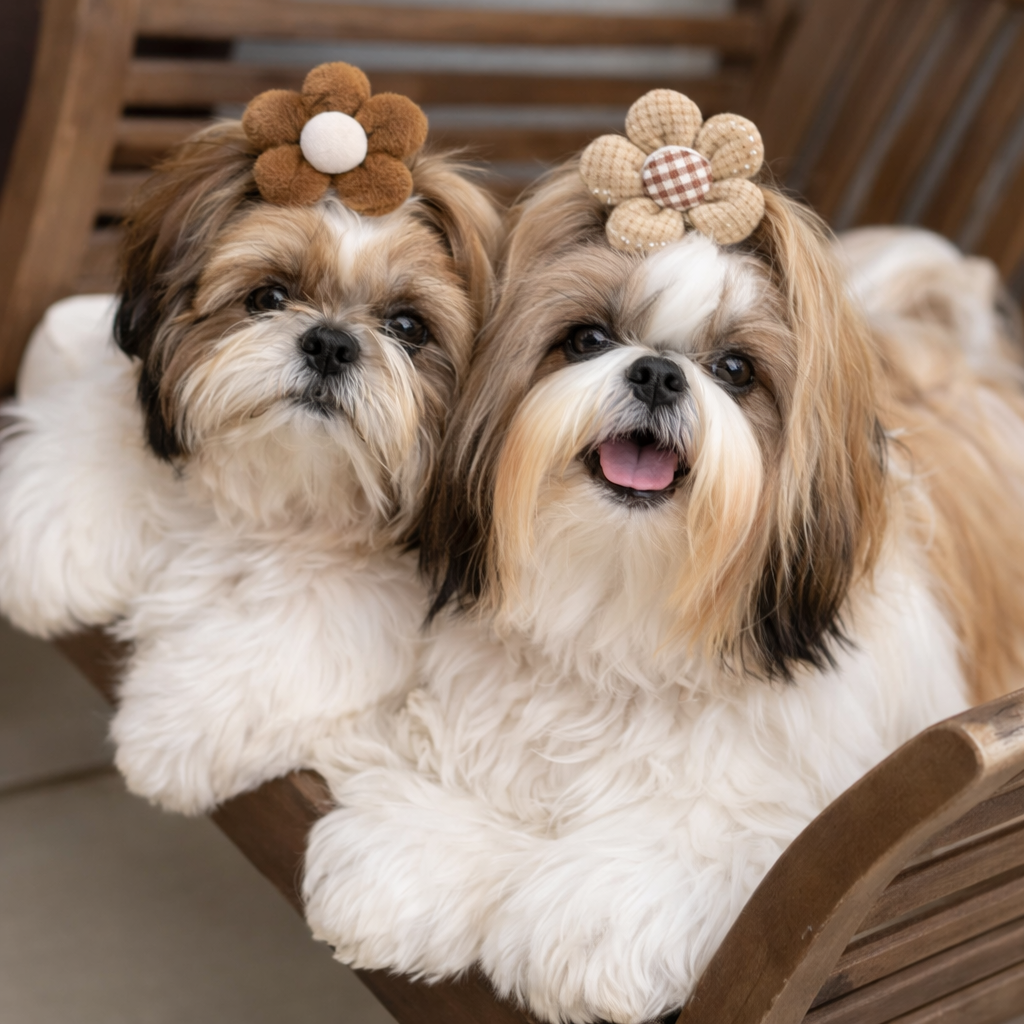 Kit 10 Laços Pet Handmade – Elegância Marrom Premium