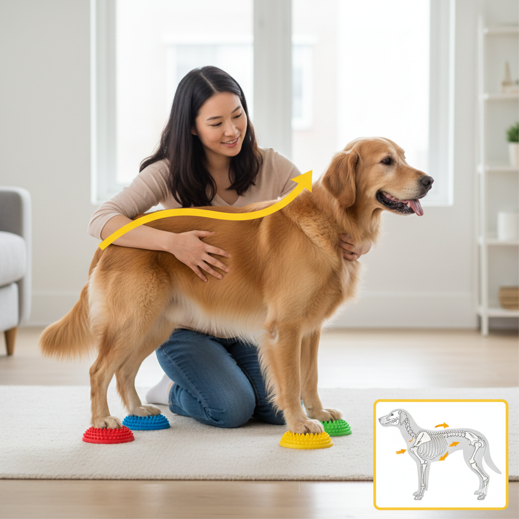 Almofada de Reabilitação e Equilíbrio Canino – Treino Neuromotor e Força Muscular