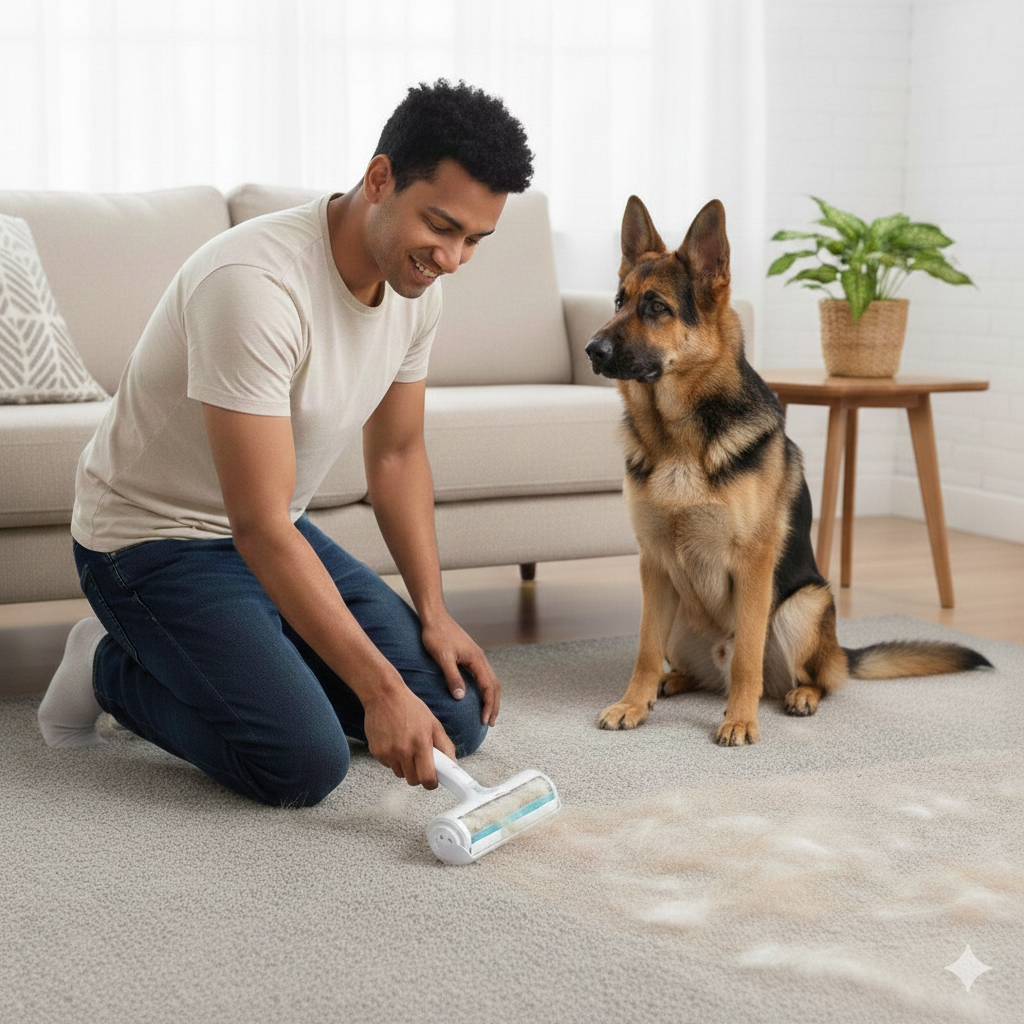 Removedor de Pelos Reutilizável para Cães e Gatos – Rolo Autolimpante