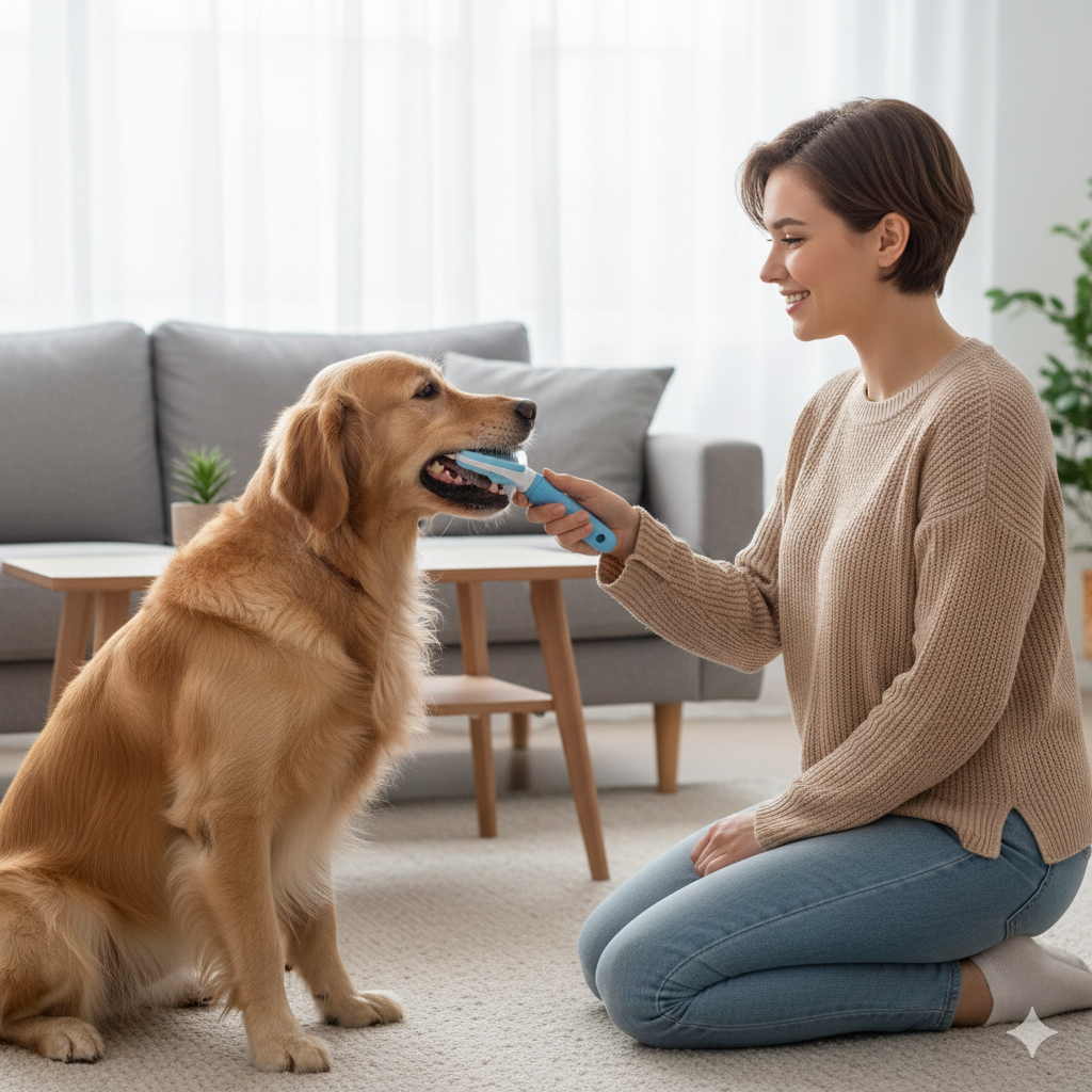 Escova Removedora de Pelos Autolimpante para Cães e Gatos