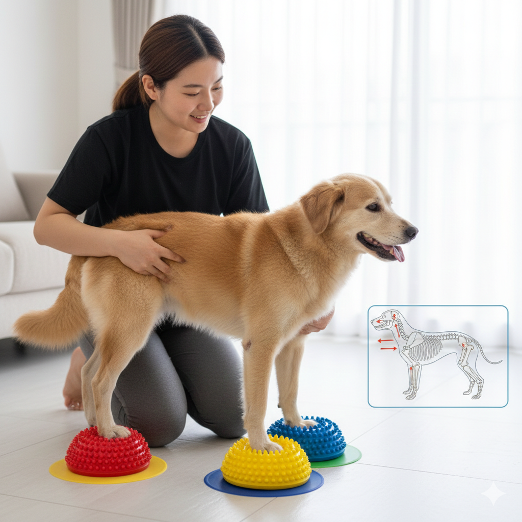 Almofada de Reabilitação e Equilíbrio Canino – Treino Neuromotor e Força Muscular