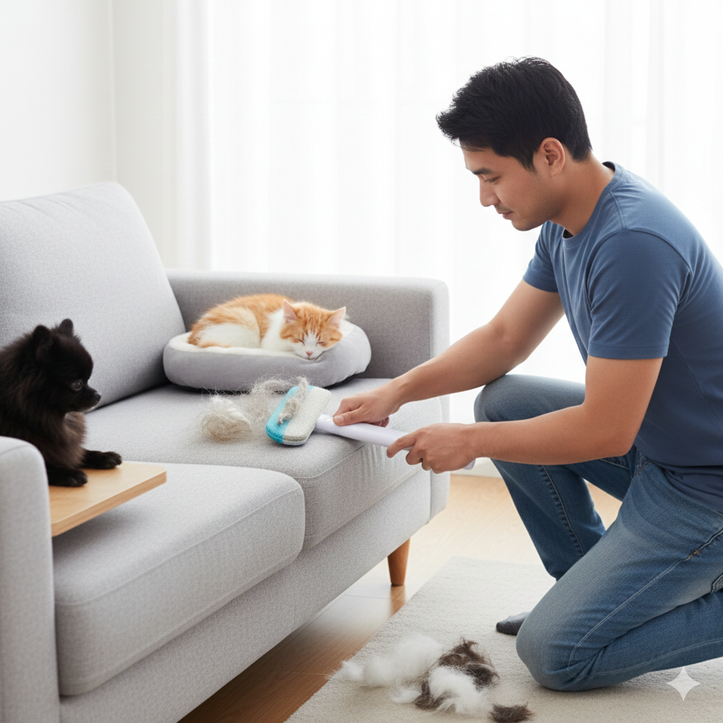 Kit Removedor de Pelos para Casa com Luvas Reutilizáveis