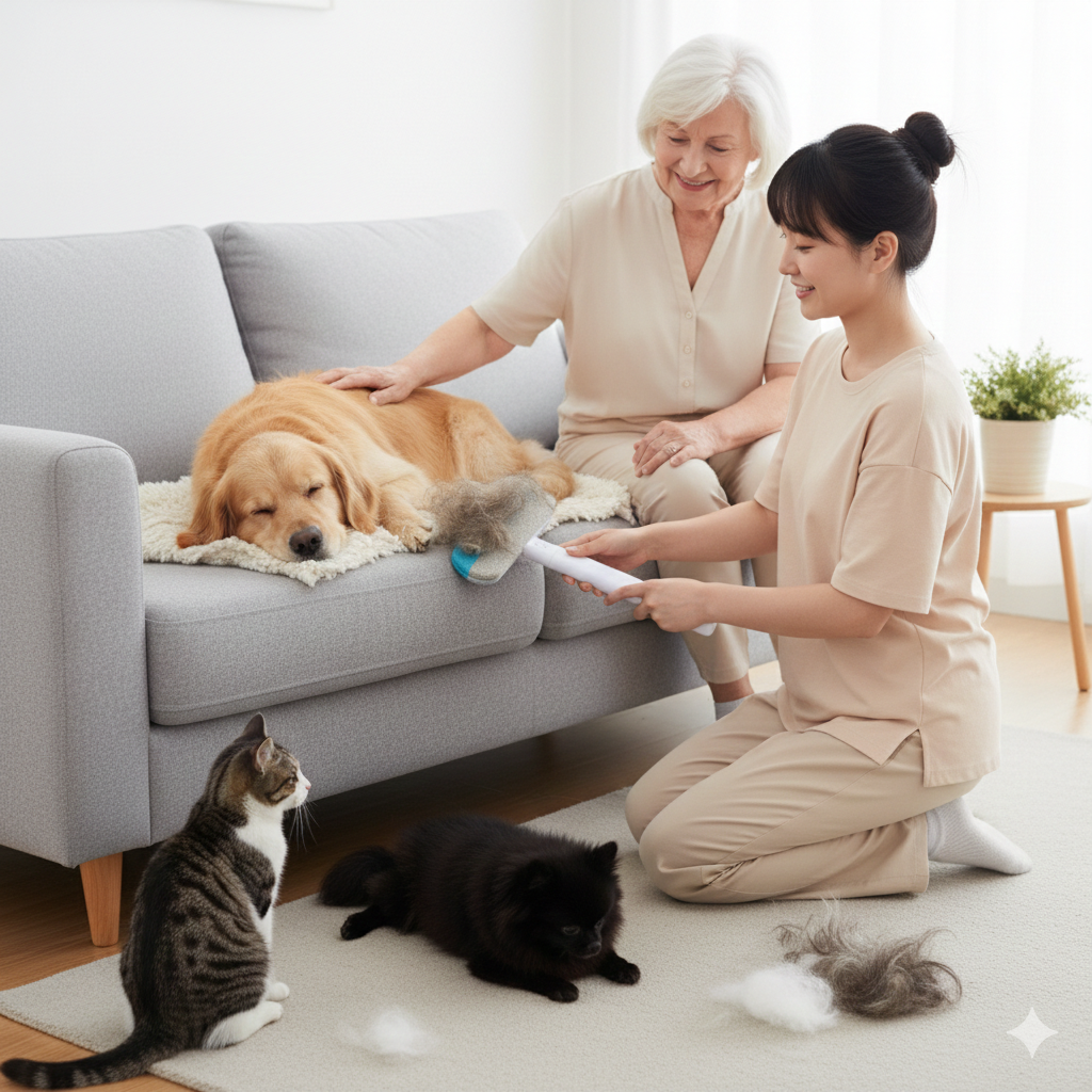 Kit Removedor de Pelos para Casa com Luvas Reutilizáveis