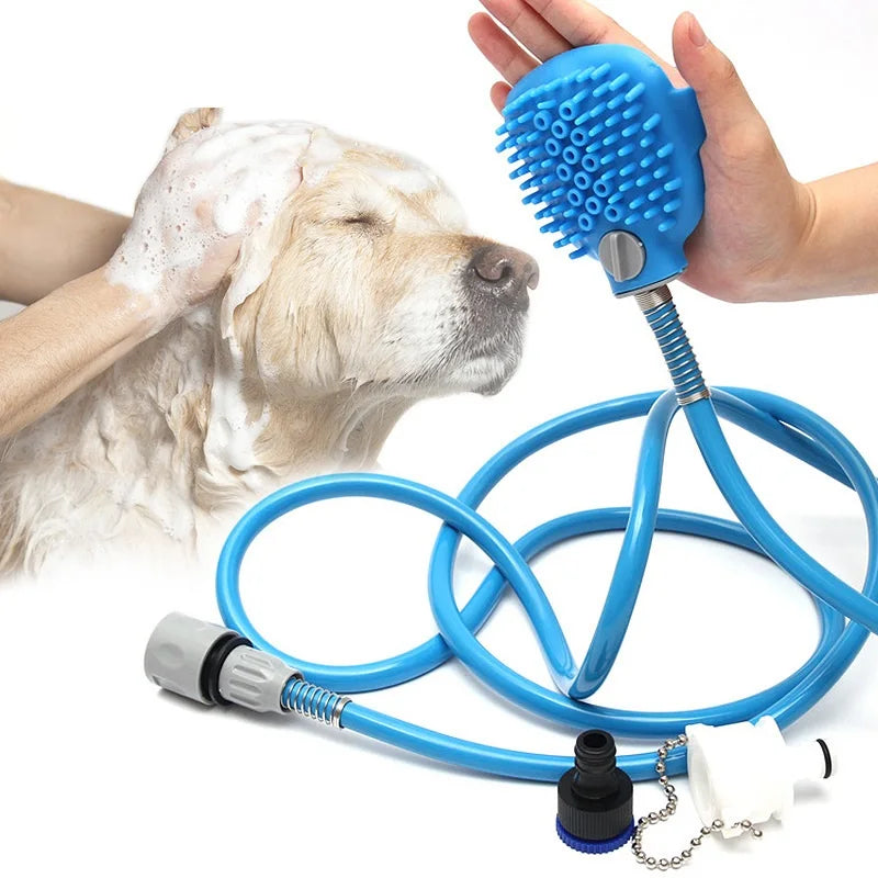 PetSpa Flow™ | Escova de Banho com Mangueira e Massagem para Cães e Gatos