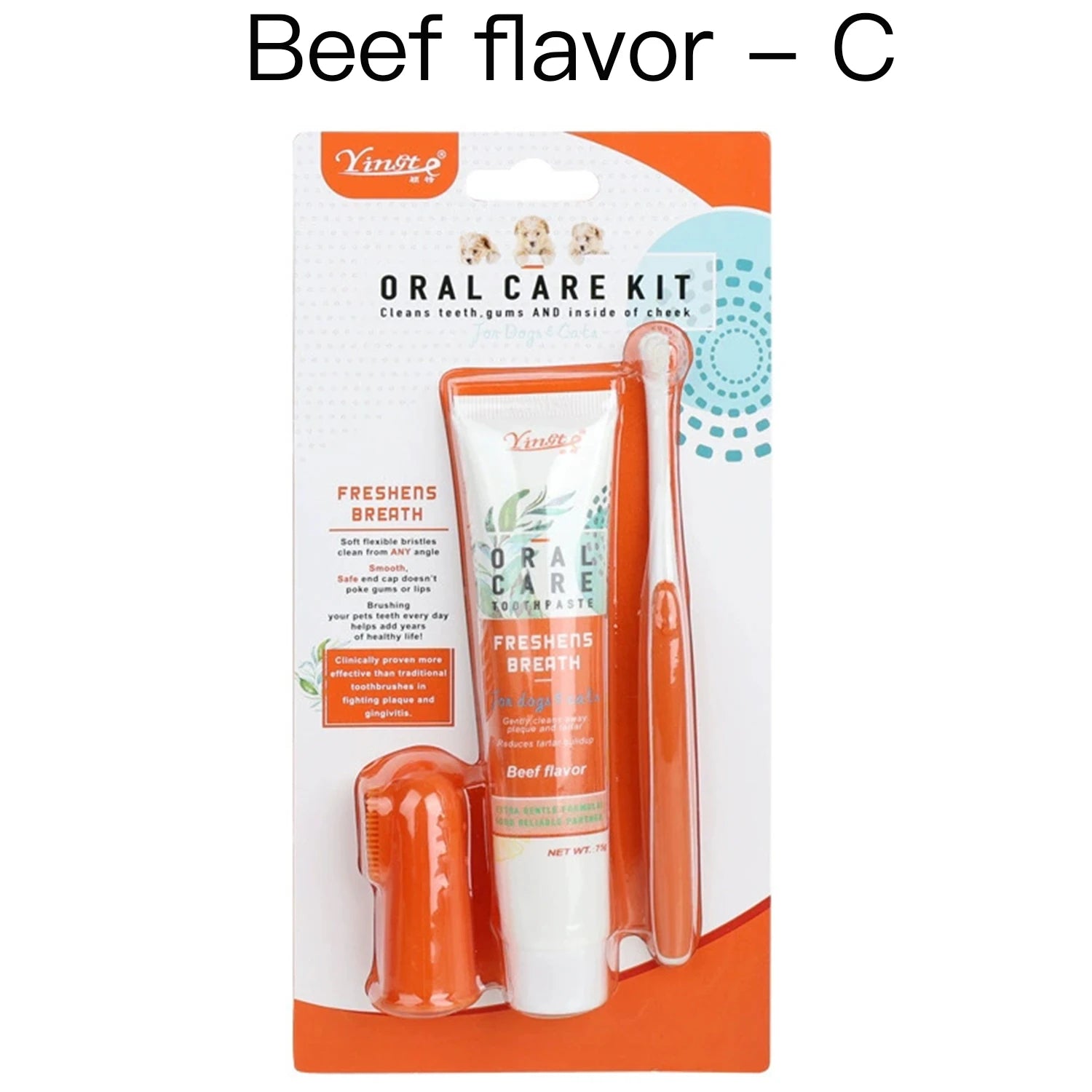 Kit Completo de Higiene Bucal para Cães – Pasta + Escova Dental Antiplaca e Antitártaro