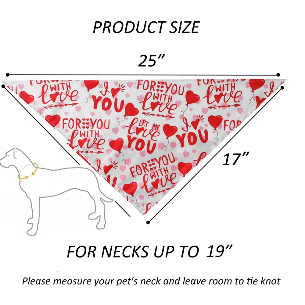 Valentine Pet Bandana – Estilo, Conforto e Amor em Cada Detalhe