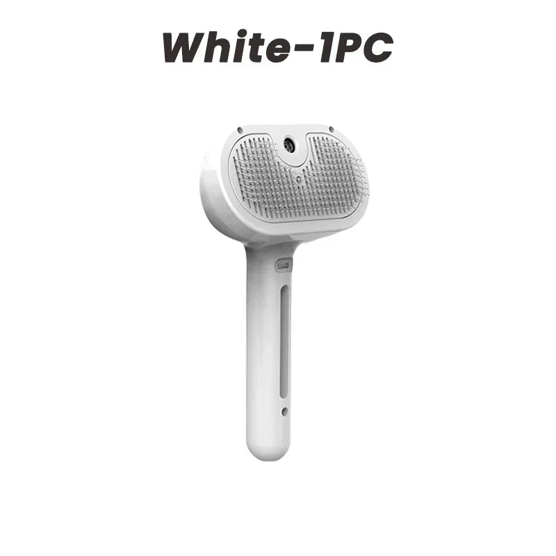 Escova Spray Multifuncional USB para Cães e Gatos – Higiene, Massagem e Remoção de Pelos