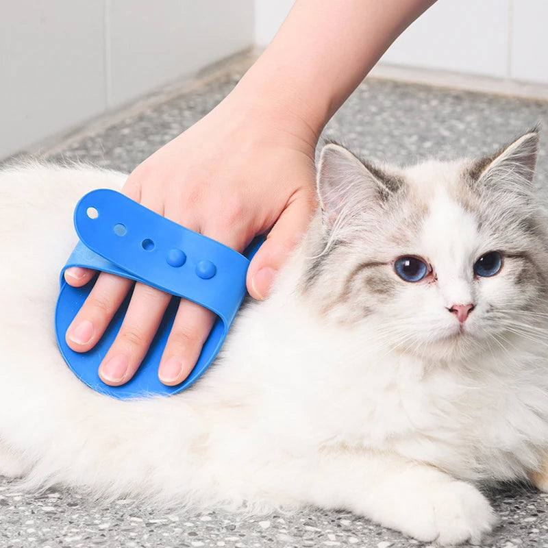 Escova de Silicone para Banho e Remoção de Pelos de Cães e Gatos – Massagem Suave e Limpeza Eficiente