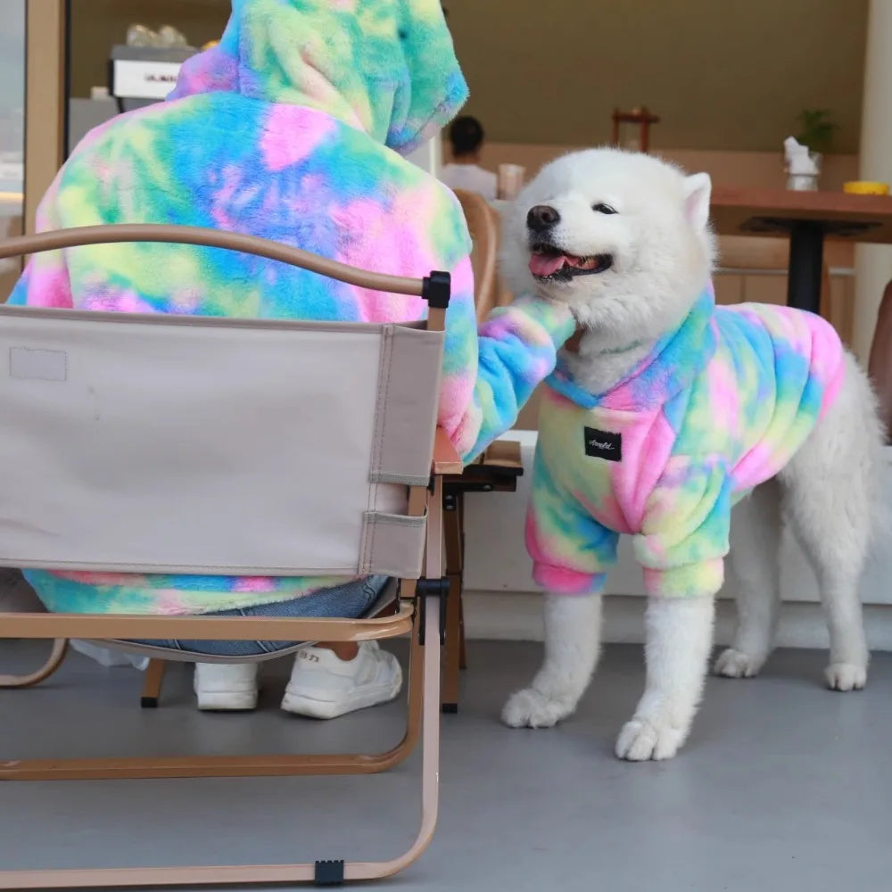 RainbowWarm™ Hoodie – Conforto Premium para Cães de Médio e Grande Porte