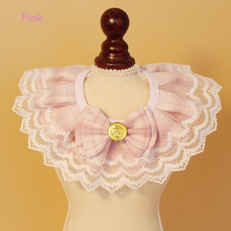 Professional Pet Bandana Collar – Lace Bow Edition