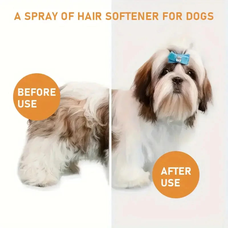 Spray Suavizante Hidratante para Pelos de Pets – Maciez, Brilho e Zero Nós em Segundos