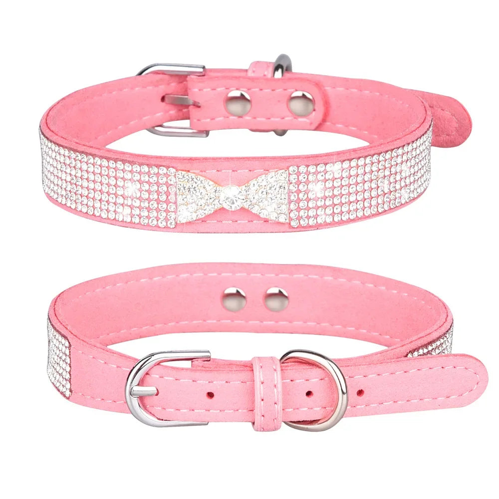 Coleira Crown Lux com Strass – Conforto e Brilho para Cães de Todos os Portes