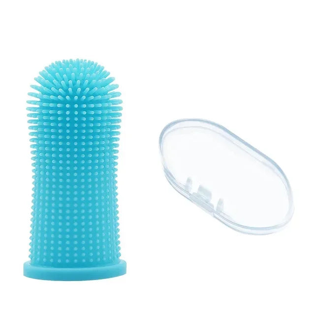 Dog Super Soft Finger Toothbrush – Escova Dental de Dedo em Silicone para Pets