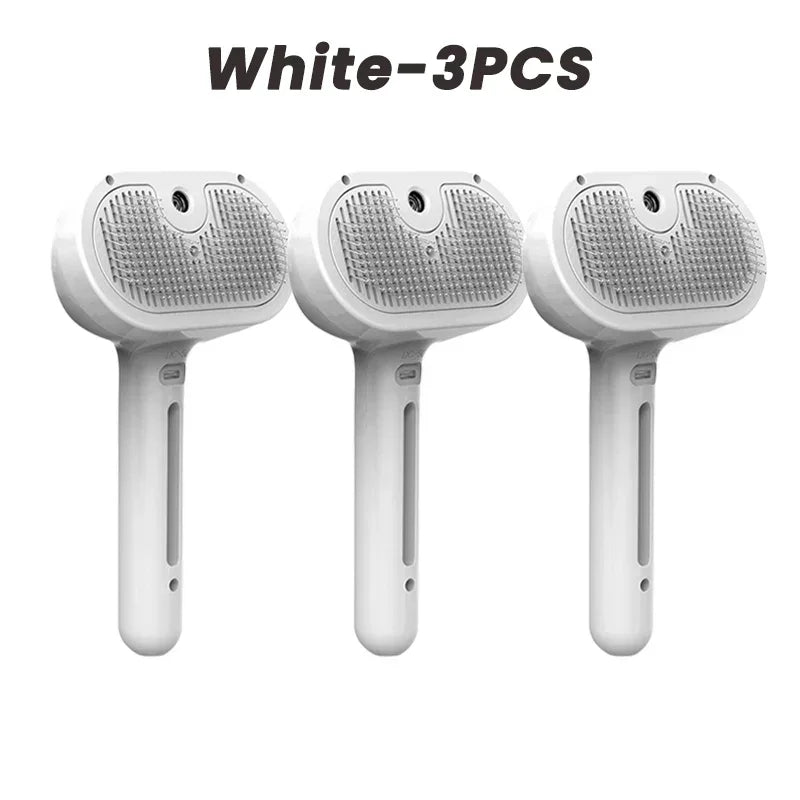 Escova Spray Multifuncional USB para Cães e Gatos – Higiene, Massagem e Remoção de Pelos