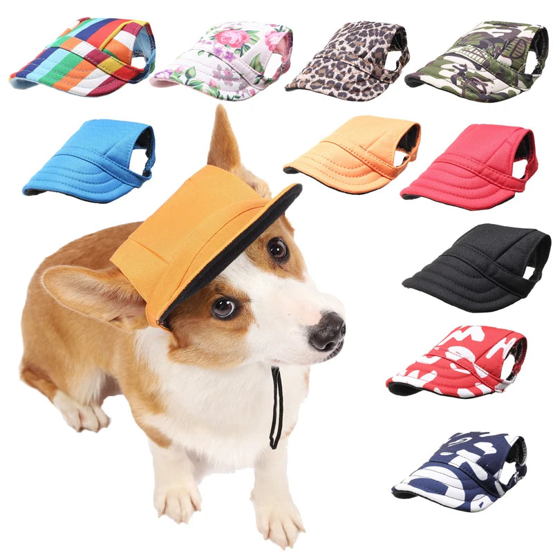 Dog Sun Protection Cap – Boné Ajustável com Proteção Solar para Cães e Gatos