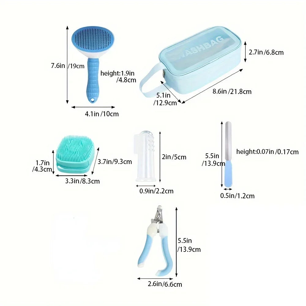 Kit Completo de Higiene Pet 9 em 1