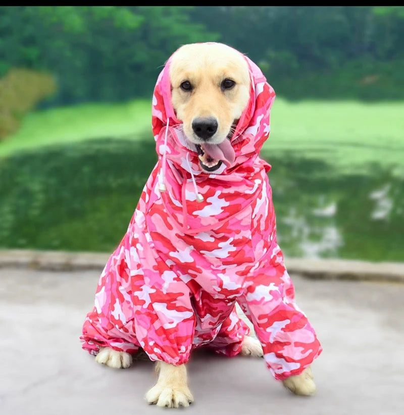 Capa de Chuva Impermeável para Cães Médio e Grande Porte