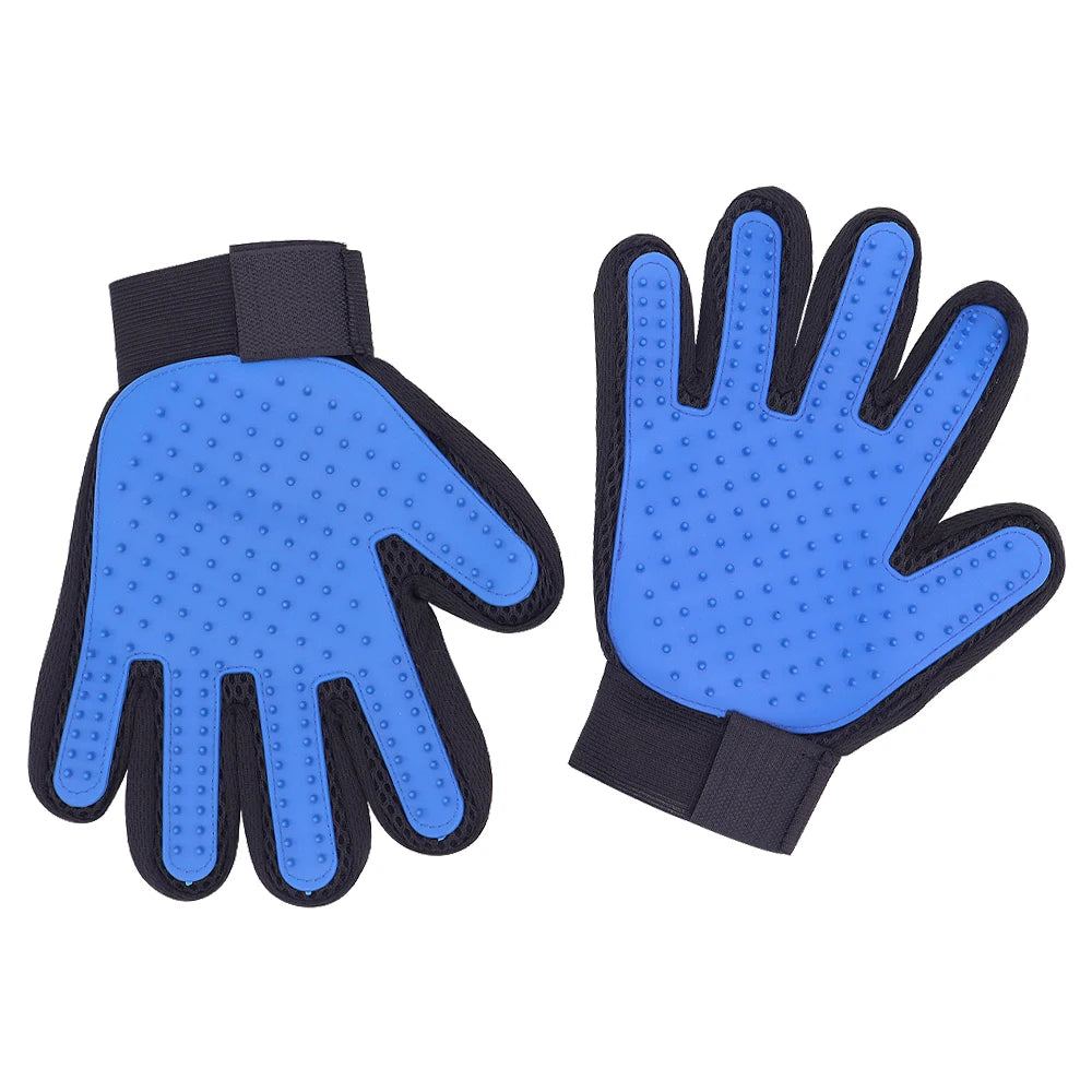 Luva Escova para Grooming de Cães e Gatos – Remoção de Pelos, Massagem e Banho em um Só Acessório