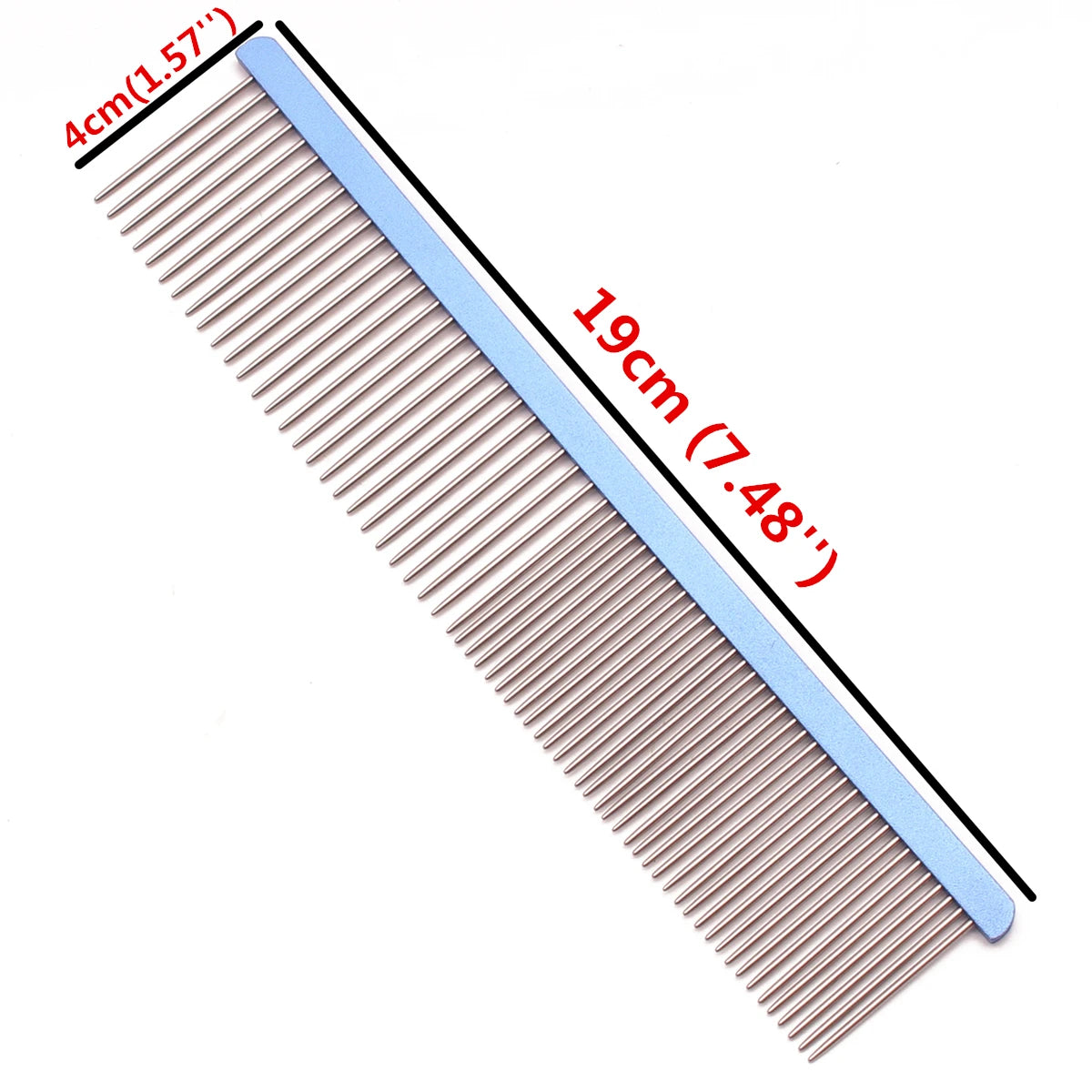 Pet Grooming Comb Professional – Pente de Alumínio Anti-Nós para Cães e Gatos | Remove Embaraços sem Dor