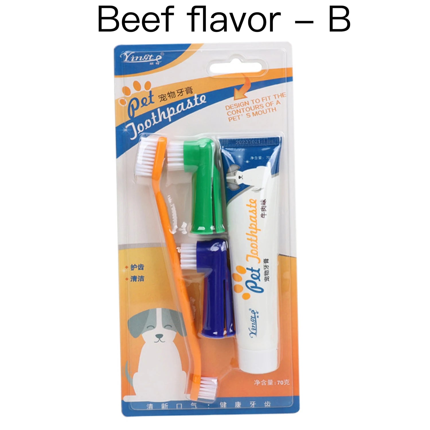 Kit Completo de Higiene Bucal para Cães – Pasta + Escova Dental Antiplaca e Antitártaro