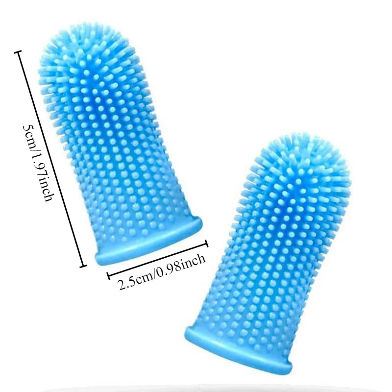 Dog Super Soft Finger Toothbrush – Escova Dental de Dedo em Silicone para Pets