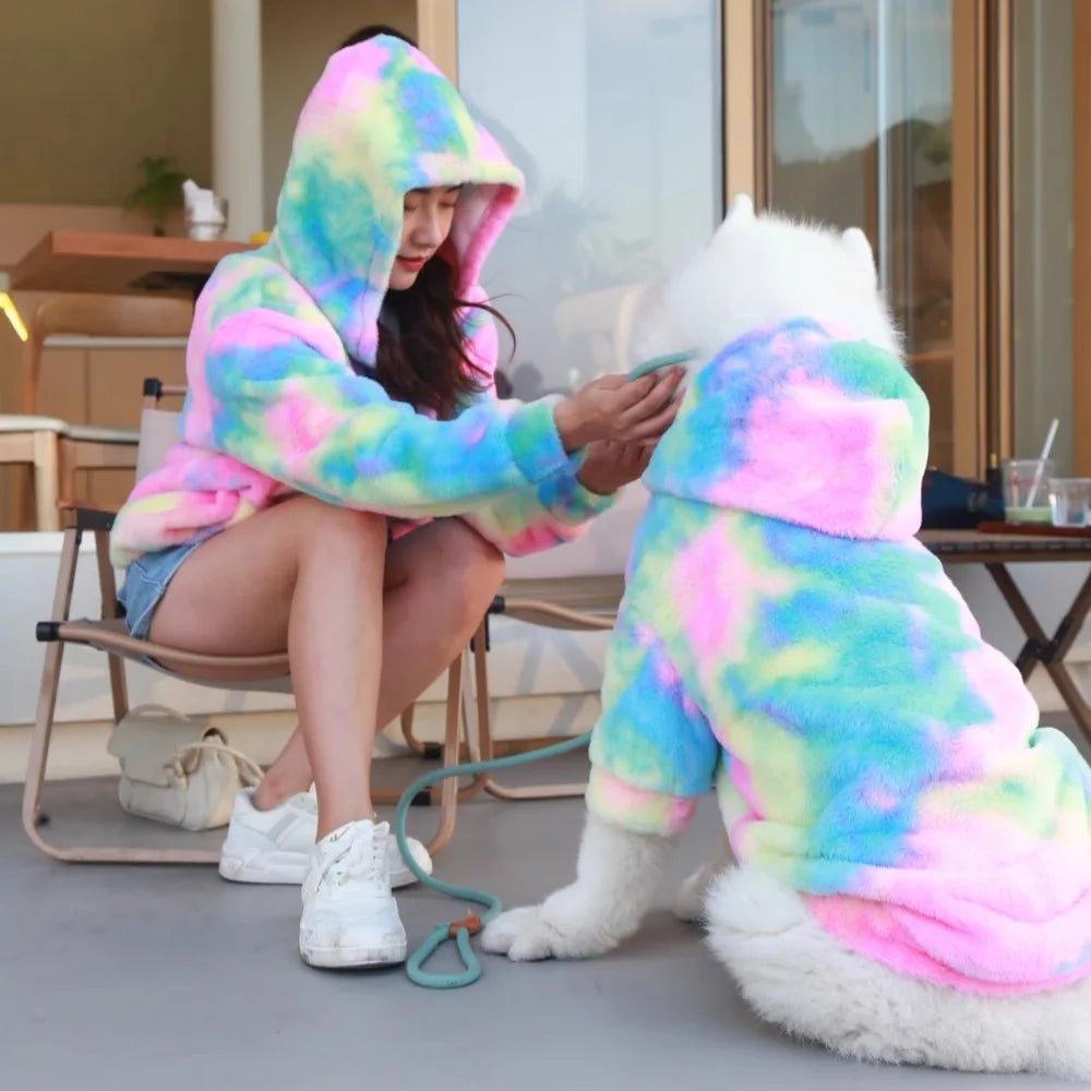 RainbowWarm™ Hoodie – Conforto Premium para Cães de Médio e Grande Porte